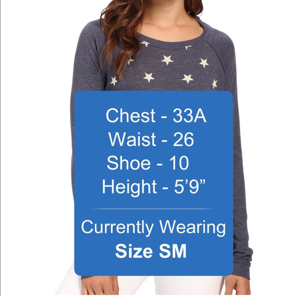 Blue Stars Printed Slouchy Eco-jersey Pullover - Picture 4 of 7
